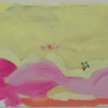 The Desert of Palm Springs, gouache on handmade paper, 6X6 framed and unframed